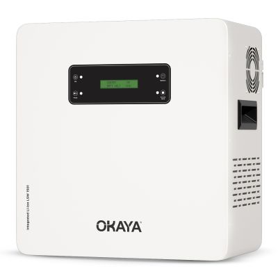 Okaya POWER365 LSW1501 1100 VA Lithium Home-ESS | 12.8V 100Ah Lithium Battery | All-in-One Pure Sine Wave Inverter & Battery | Zero Maintenance | 25A Fast Charging | Smart LCD Display | 5-Year Warranty