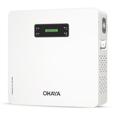 Okaya POWER365 LSW3002 2500 VA Lithium Home-ESS | 25.6V 100Ah Lithium Battery | All-in-One Pure Sine Wave Inverter & Battery | Zero Maintenance | 25A Fast Charging | Smart LCD Display | 5-Year Warranty