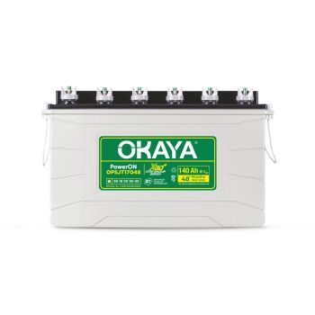 OKAYA PowerON OPSJT17048 140Ah Super Jumbo Tubular Advanced Battery for Home, Office & Shops | Robust & Compact Design | Extra Backup Plus (XBD+ technology) | 48 Months Total Warranty*