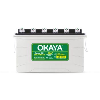 OKAYA PowerON OPSJT19048 160Ah Super Jumbo Tubular Advanced Battery for Home, Office & Shops | Robust & Compact Design | Extra Backup Plus (XBD+ technology) | 48 Months Total Warranty