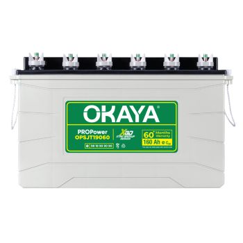 OKAYA PROPower OPSJT19060 160Ah Advanced Tall Tubular Inverter Battery for Home, Office & Shops | Robust & Compact Design | Extra Backup (XBD technology) | 60 Months Total Warranty