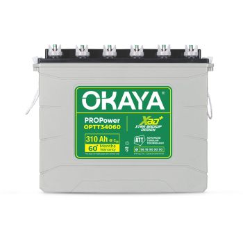 OKAYA PROPower OPTT34060 310Ah Advanced Tall Tubular Inverter Battery for Home, Office & Shops | Robust & Compact Design | Extra Backup Plus (XBD+ technology) | 60 Months Total Warranty