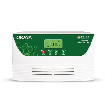 Okaya 2200VA 24V PWM Solar PCU | Off-Grid Inverter | TwinCharge technology | True Sine Wave Output
