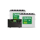 Okaya Hi-Capacity Inverter & Battery Combo | ATSW 3050 24V UPS (2500VA) with Advanced True Sine Wave technology | 2 Advanced Inverter Batteries (PROPower OPTT24060 210Ah/12V) For Home, Office & Shops