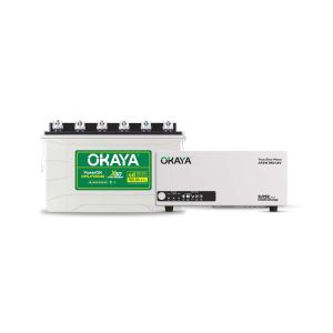 Okaya Advanced Inverter & Battery Combo | ATSW 950 12V UPS/Inverter (700VA) with Advanced True Sine Wave technology & PowerON OPSJT19048 160Ah/12V Advanced SJT Battery | For Home, Office & Shops